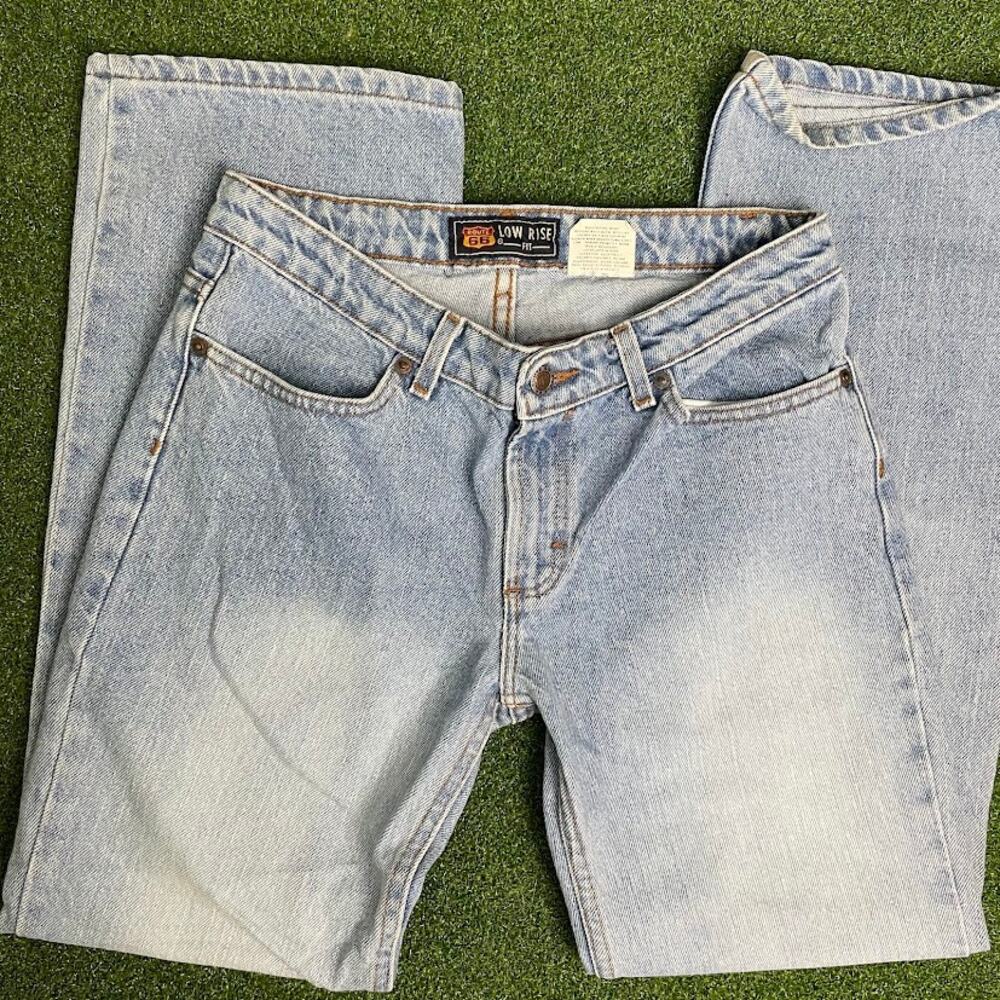 Vintage Y2K 2000s Route 66 Low Rise Light Wash Boot Cut Jeans Sz 7/8